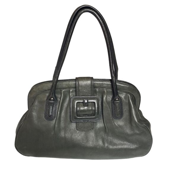 Banana Republic Deep Green Soft Leather Medicine Doctor’s Bag Magnetic Closure - Picture 15 of 15